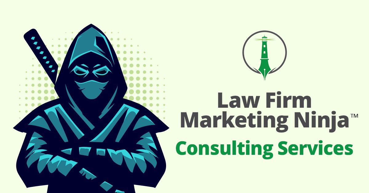 Law Firm Marketing Ninja Consulting Services Ninja Graphic with trademark